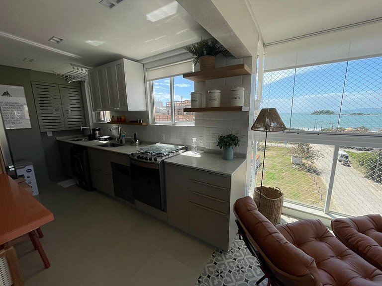 cód 32 - Apartamento á 100 m do mar com vista