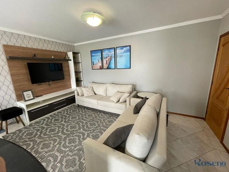 Cód 77 - Apto com 3 dorm e vista mar no Corsário