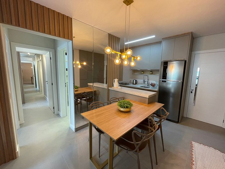 cód 84 - Apartamento á 280 m do mar com piscina