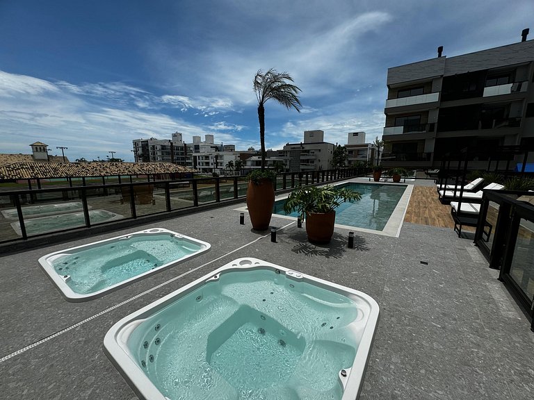 Cód 100 - Apartamento de 1suíte com spa e piscina
