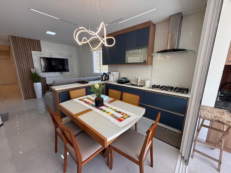 Cód 189 - Apartamento completo à 100 m da praia