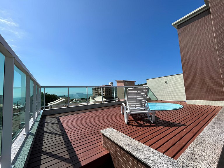cód 18 - Cobertura com piscina á 100m do mar