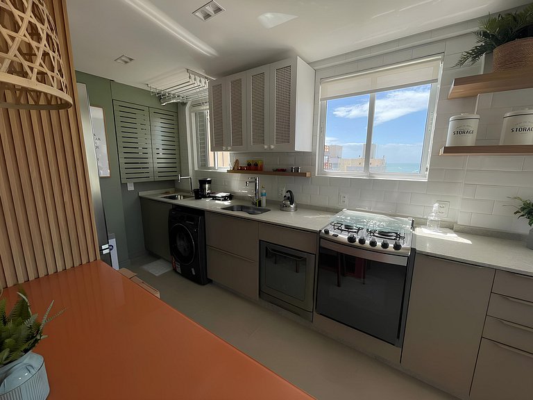 cód 32 - Apartamento á 100 m do mar com vista
