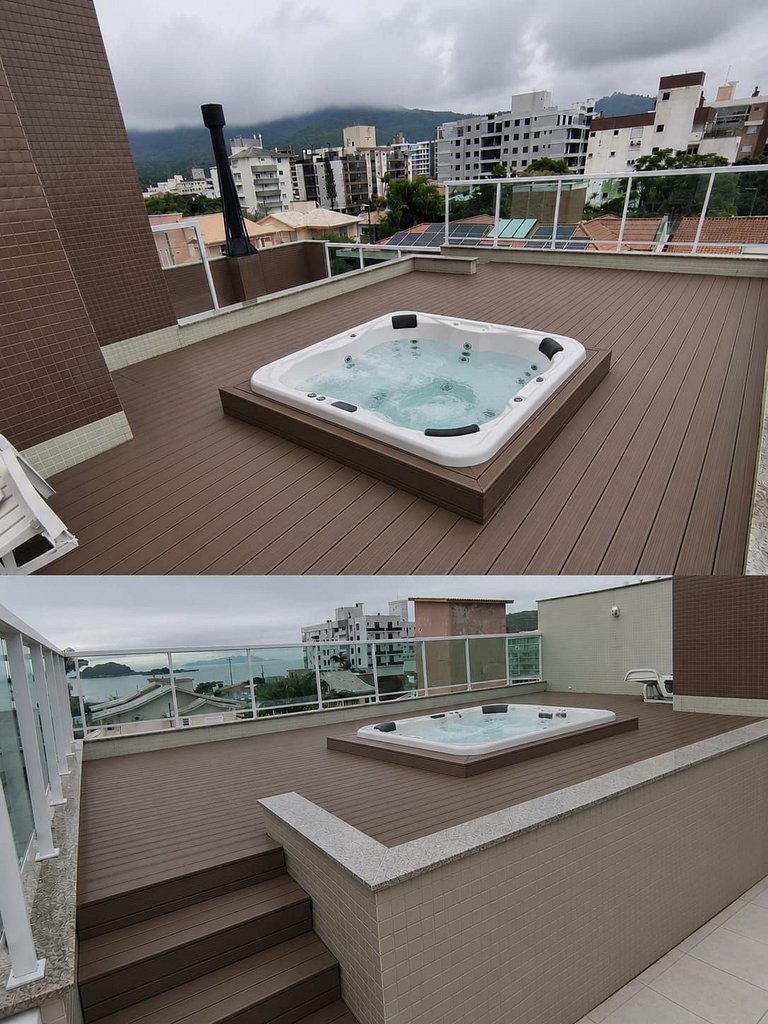 cód 18 - Cobertura com piscina á 100m do mar