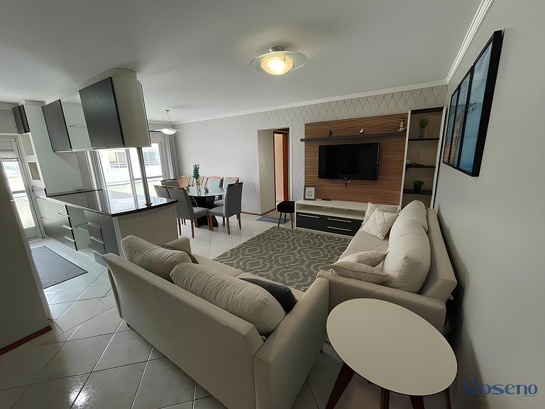 Cód 77 - Apto com 3 dorm e vista mar no Corsário